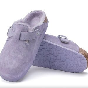 Purple Fog Birkenstock Boston Clogs